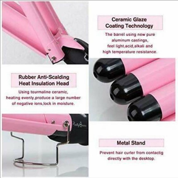 Triple rod hair curling iron - Picture 7 of 8